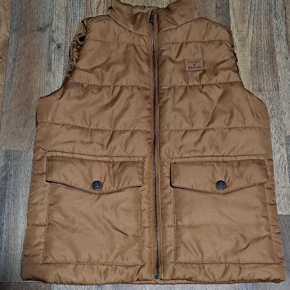 Lucky Brand Chestnut Brown Puffer Vest Size 6